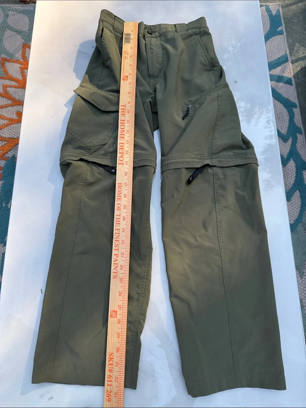 Youth Olive Convertible Cargo Pants - Lightweight Outdoor Trousers